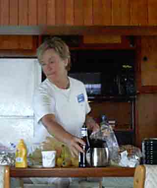 Kathy woking hard