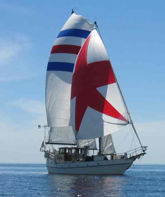 At Sea with most of the sails up