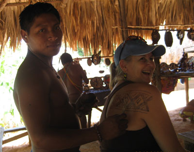 getting a tattoo