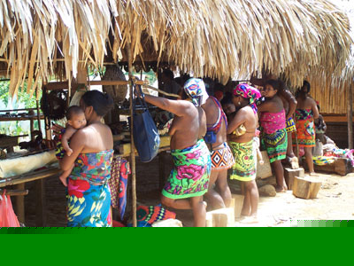 women selling baskets